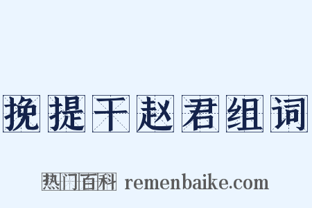 挽提干赵君组词是什么意思的图片